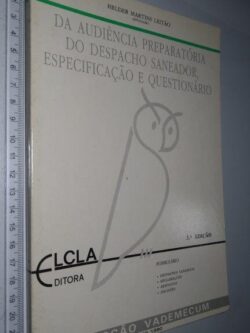 Da audiência preparatória do despacho saneador