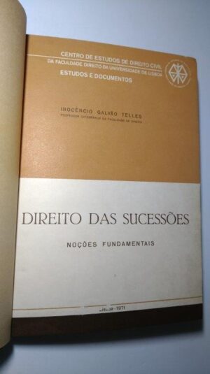 Direito Das Sucessões (1971) - Inocêncio Galvão Teles