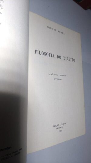 Filosofía do Direito (2.º vol.) - Miguel Reale