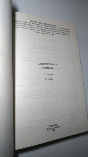 Jurisprudência criminal (vol. I) - Heleno Claudio Fragoso