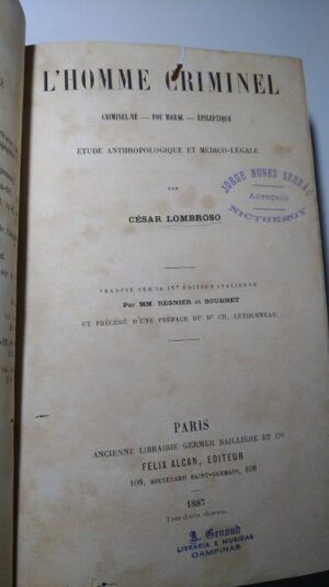 L'homme criminel - César Lombroso