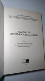 Manual de Direito Processual Civil (4 vols.) - José Frederico Marques