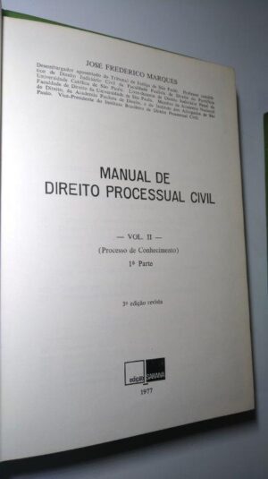 Manual de Direito Processual Civil (4 vols.) - José Frederico Marques