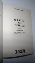 O latim no Direito (Vol. III) - Gilberto Caldas