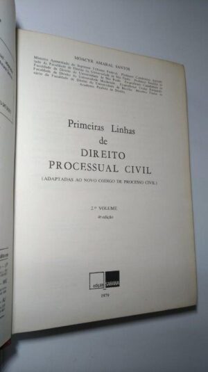 Primeiras linhas de Direito Processual Civil (vol. II) - Moacyr Amaral Santos
