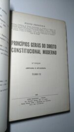 Princípios gerais do Direito Constitucional Moderno (Tomo II) - Pinto Ferreira