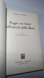 Saggio sui limiti dell'attività dello Stato - Guglielmo Humboldt