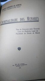 Criminalidade dos menores - Edgard Guimarães de Almeida