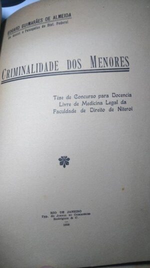 Criminalidade dos menores - Edgard Guimarães de Almeida