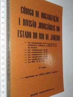 Código de organização e divisão judiciárias do estado do rio de janeiro (codjerj) -