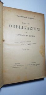 Delle obbligazioni e dei contratti in genere (Volume Terzo - 1915) - Giovanni Lomonaco