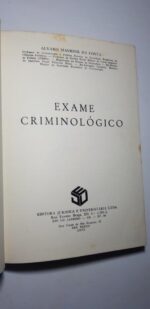 Exame criminológico - Álvaro Mayrink da Costa
