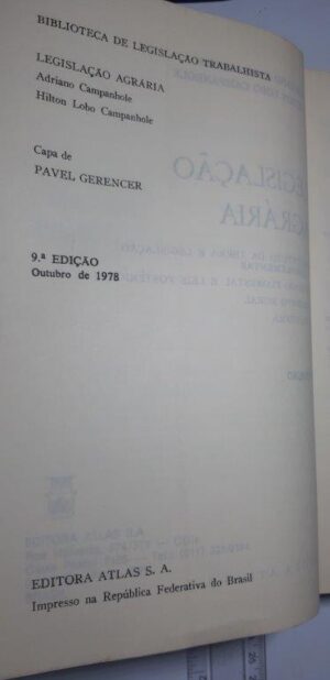 Legislação agrária - Adriano Campanhole