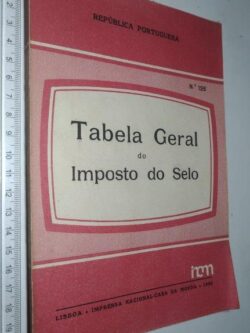 Tabela geral do imposto do selo -