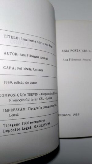 Uma porta abria-se a fogo - Ana Filomena Amaral