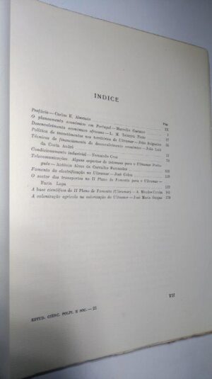 Colóquios sobre o II plano de fomento (Ultramar) -
