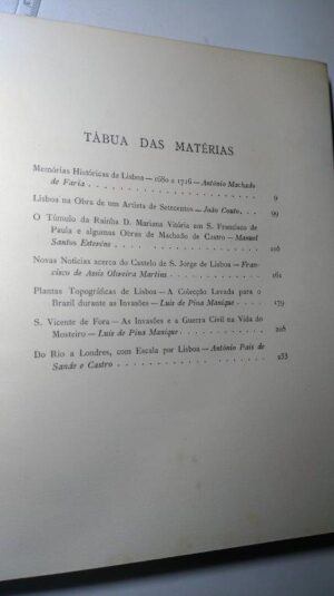 Lisboa e o seu tempo (Estudos e documentos - vols. I e II) -