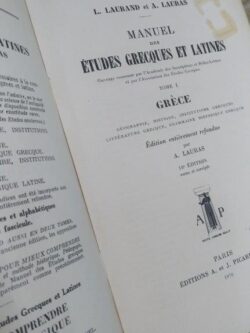 Manuel des études grecques et latines (Tome I - Grèce) - L. Laurand