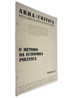 O Método da Economia Política (Arma Crítica Caderno 2) - Revista da Associação dos Estudantes do Instituto de Economia