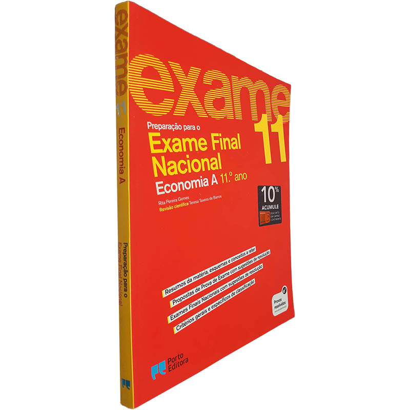 Exame 11 Preparação para o Exame Final Nacional Economia A 11 Ano Rita Pereira Gomes Exame 11 (Preparação para o Exame Final Nacional Economia A - 11.º Ano) - Rita Pereira Gomes - Image 1