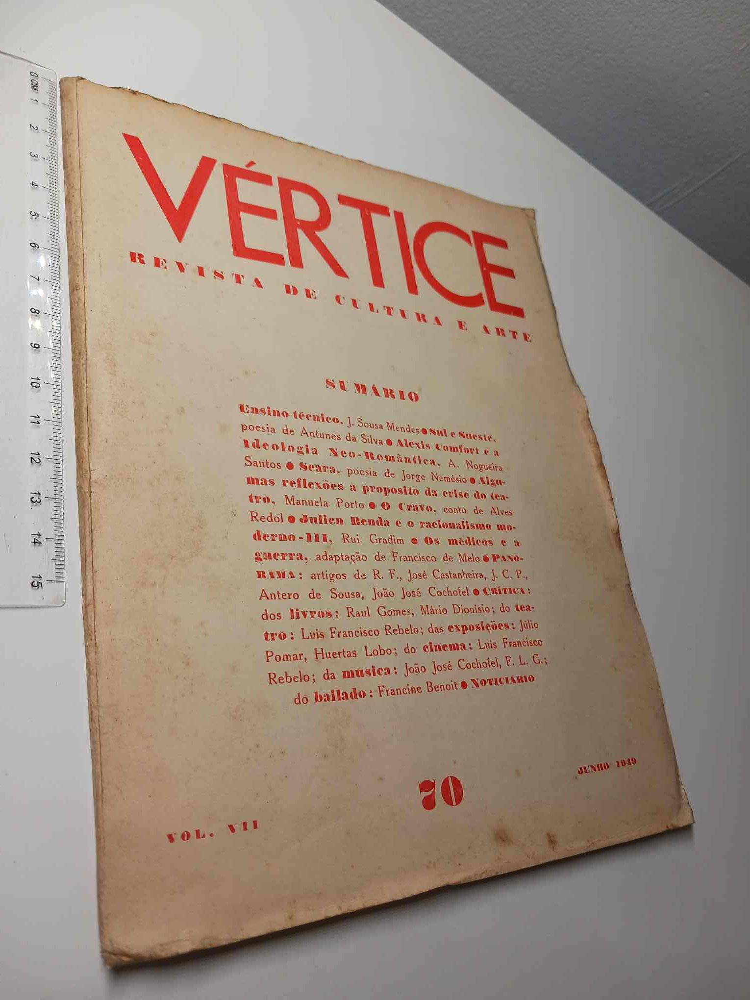 C292 - (104) Vértice Revista de Cultura e Arte (Volume VII - N.º 70 - Junho de 1949) - Image 1