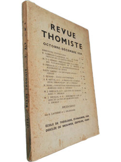 Revue Thomiste (Octobre-Décembre 1939)