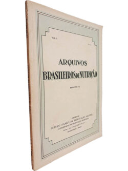 Arquivos brasileiros de nutrição (Volume I - Nº. 2) - Josué de Castro