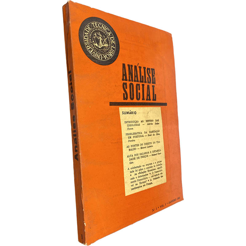 Análise Social (N.º 1 - Volume I - Janeiro 1963) - Análise Social (N.º 1 - Volume I - Janeiro 1963) -