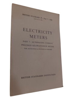 Electricity Meters Part 7: Alternating Current Precision Kilowatt-Hour Meters -