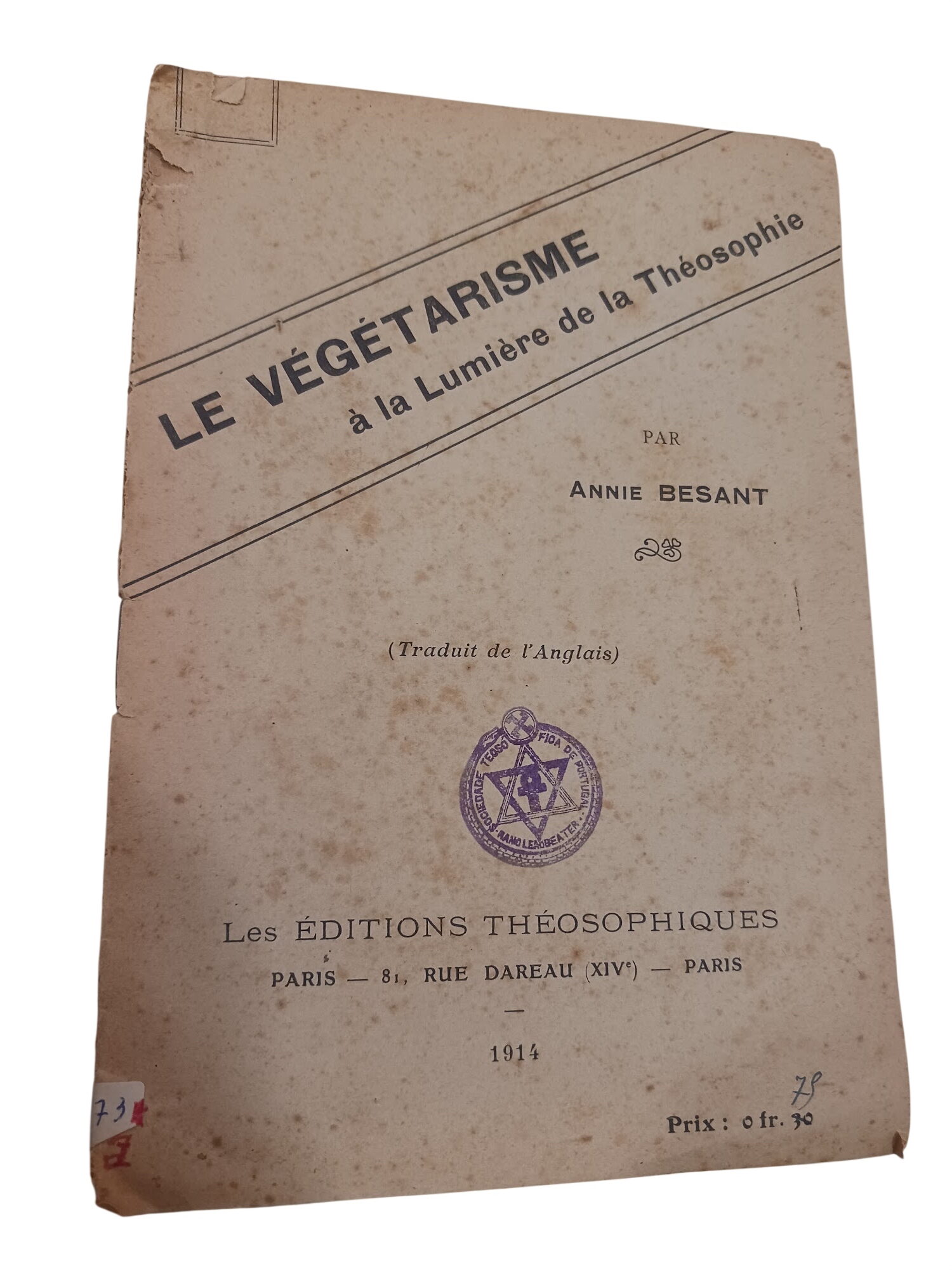 Le végétarisme à la lumière de la théosophie - Annie Besant Le végétarisme à la lumière de la théosophie - Annie Besant