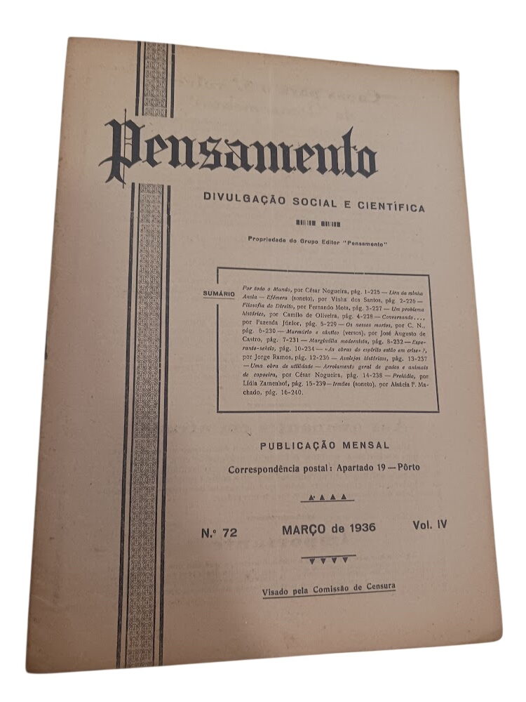 Pensamento nº 72 - Pensamento nº 72 -