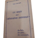 Un Mois de Rénovation Nationale - Paul Naudin